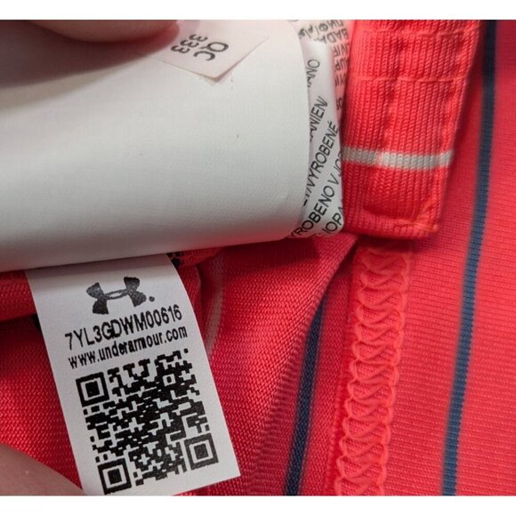 Under Armour Polo Shirt Mens Medium Performance Stripe 2.0 Golf Stretch - Picture 10 of 16